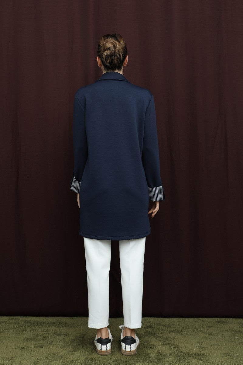 Basıc Pat ve Kol Detaylı Tunik