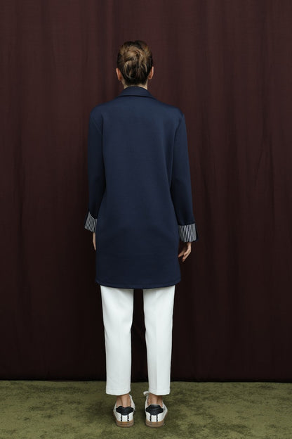 Basıc Pat ve Kol Detaylı Tunik