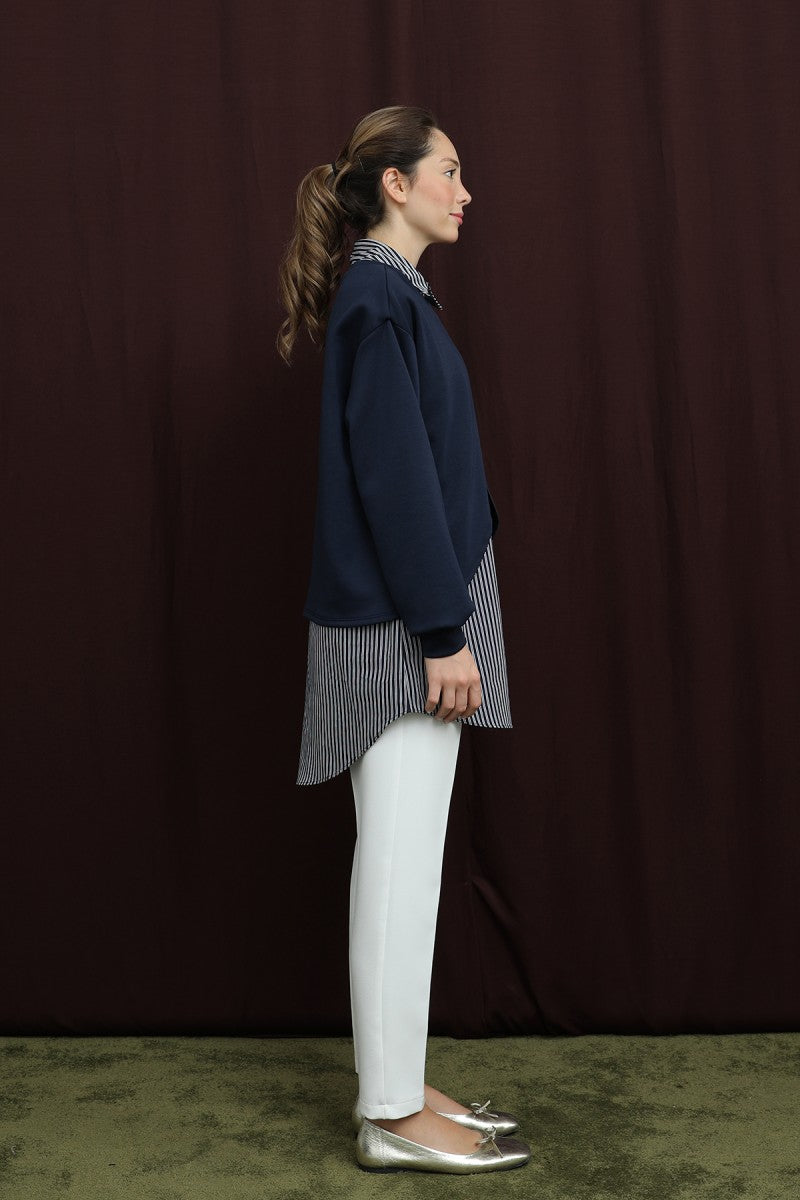 Çizgi Detaylı Tunik