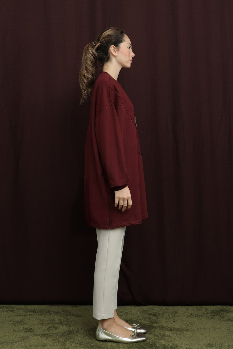 Aplikeli İşlemeli Tunik