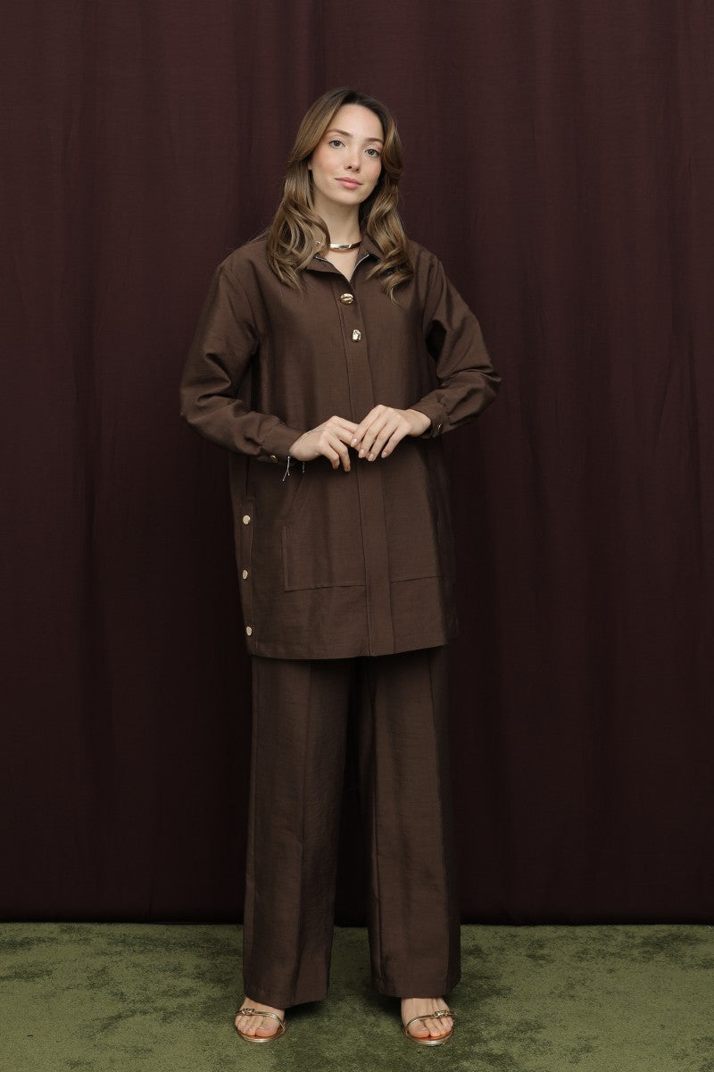 Düğme Detaylı Takım