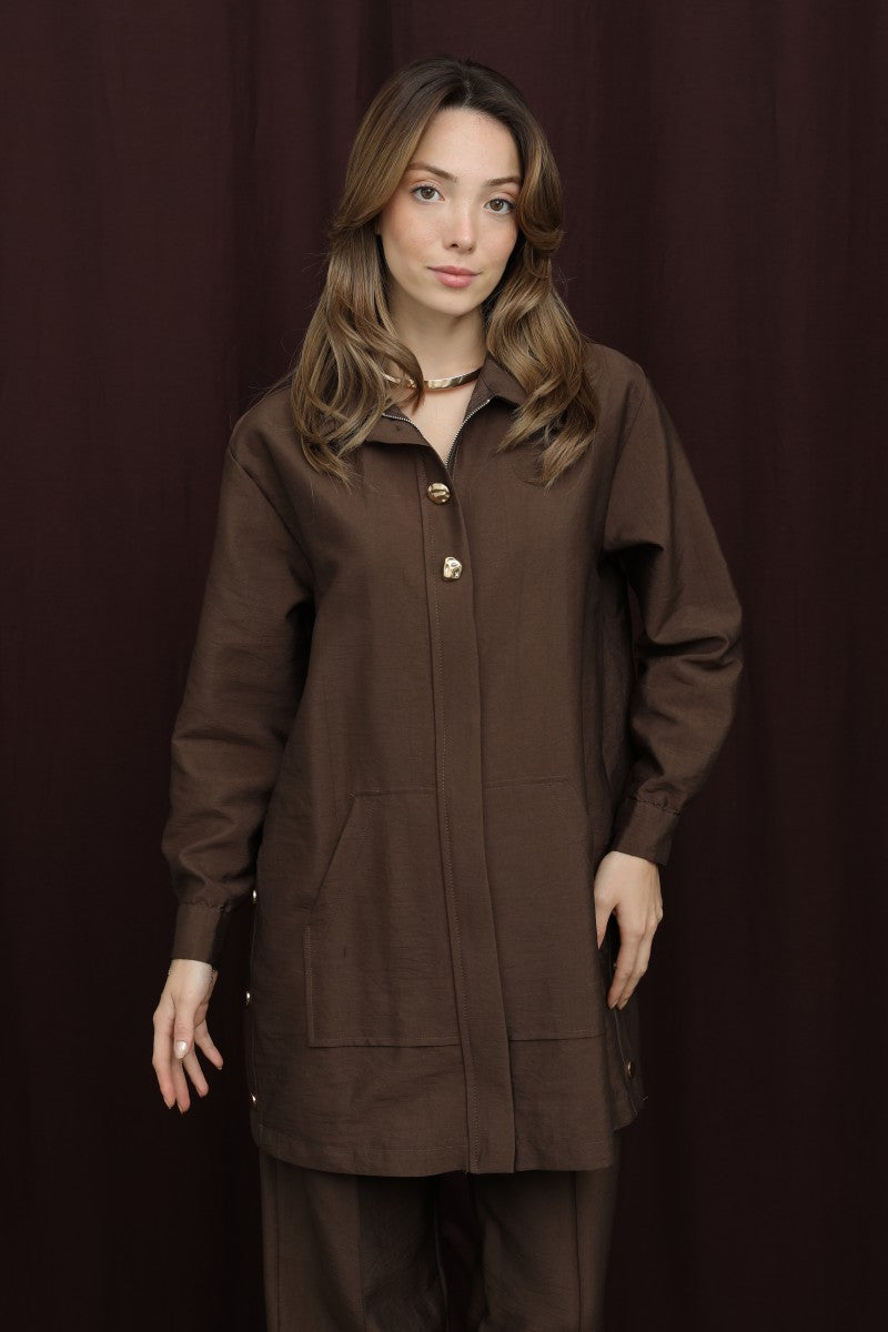 Düğme Detaylı Takım