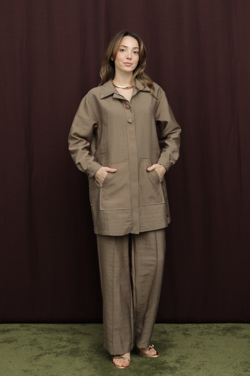 Düğme Detaylı Takım