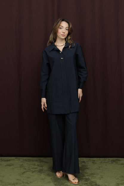 Düğme Detaylı Takım