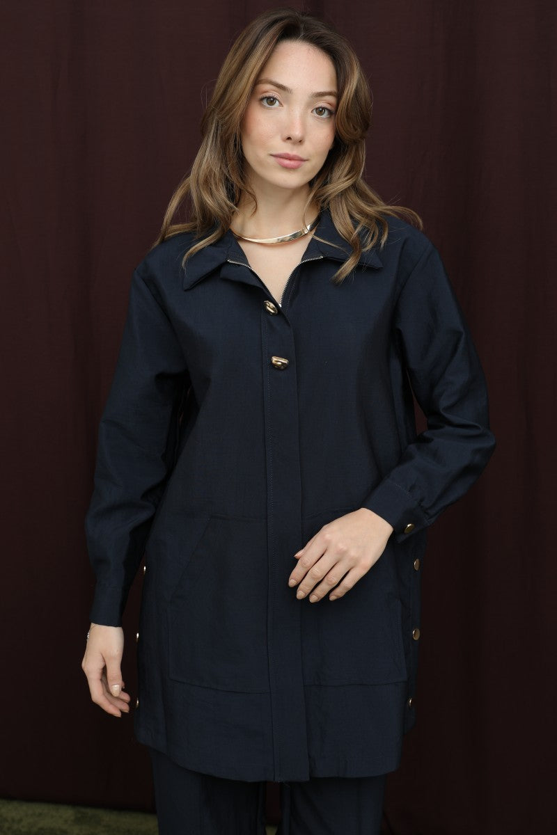 Düğme Detaylı Takım