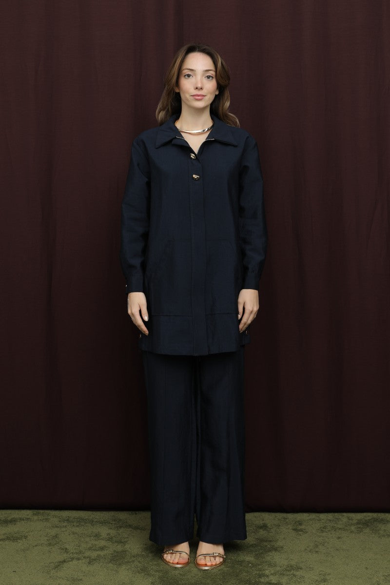 Düğme Detaylı Takım