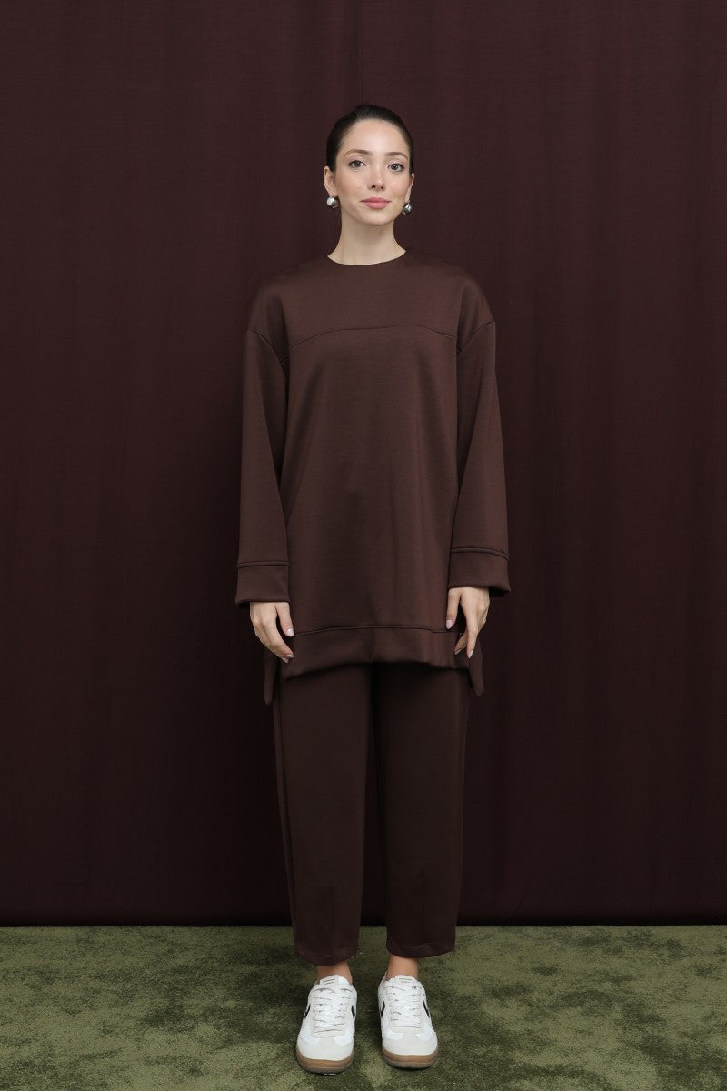 Yanları Çıtçıt Detaylı Yırtmaçlı Basic Takım