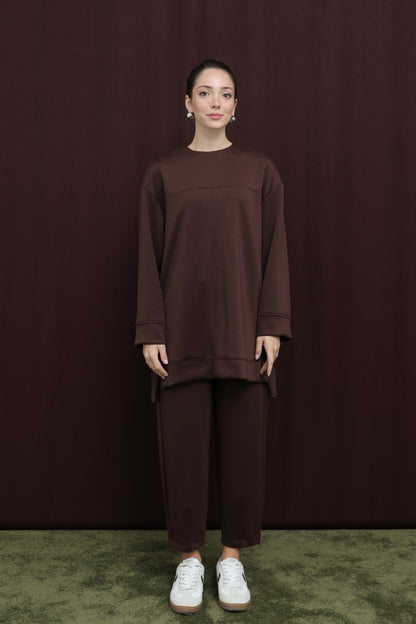 Yanları Çıtçıt Detaylı Yırtmaçlı Basic Takım