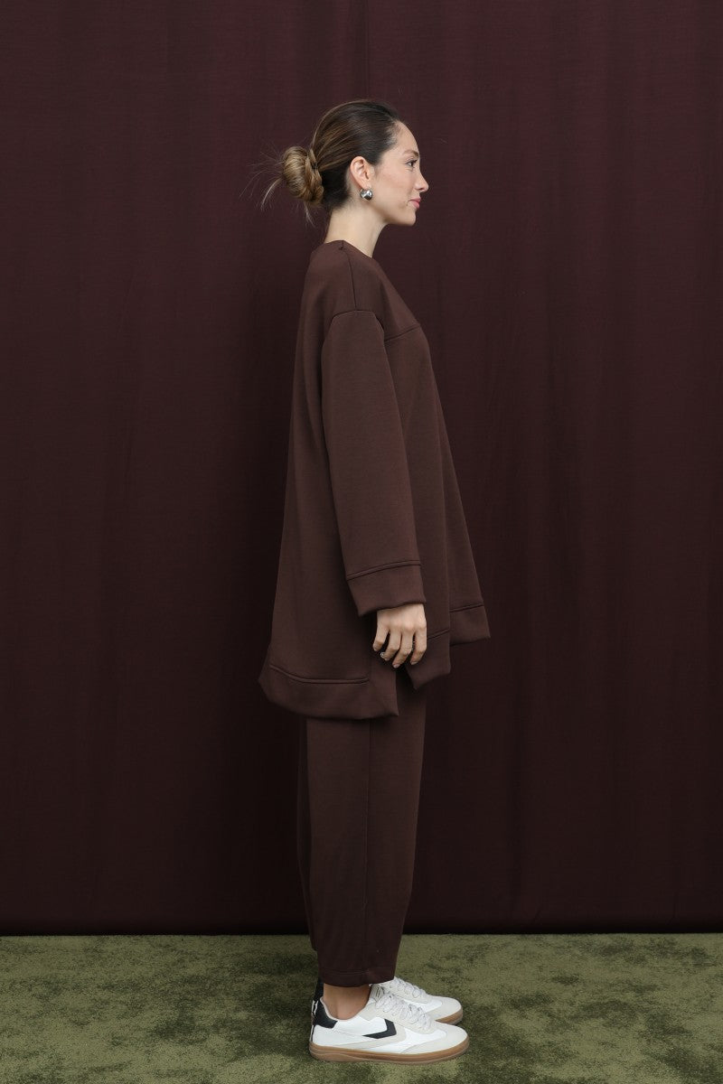 Yanları Çıtçıt Detaylı Yırtmaçlı Basic Takım