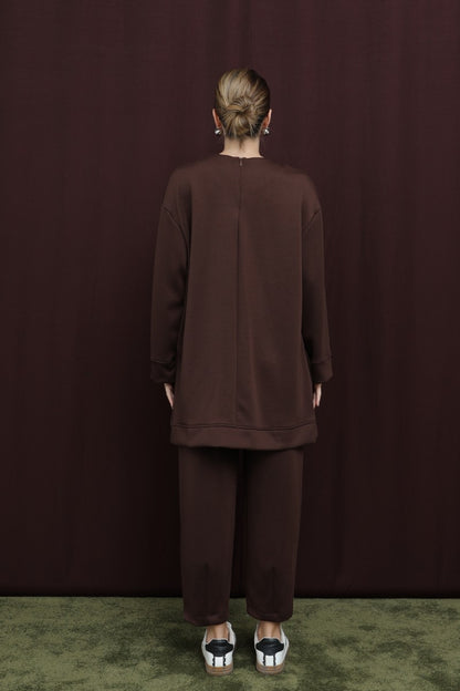 Yanları Çıtçıt Detaylı Yırtmaçlı Basic Takım