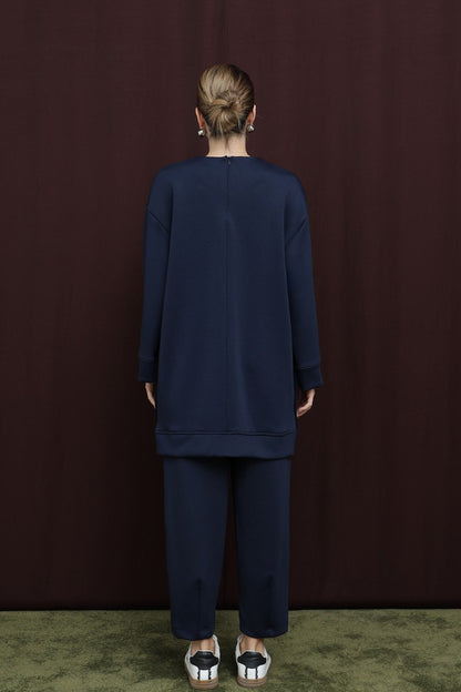 Yanları Çıtçıt Detaylı Yırtmaçlı Basic Takım