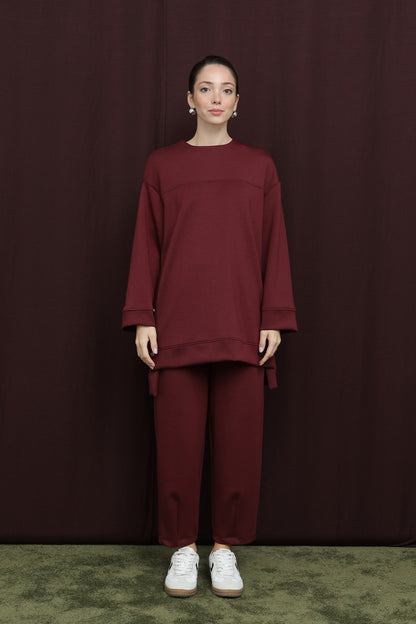 Yanları Çıtçıt Detaylı Yırtmaçlı Basic Takım