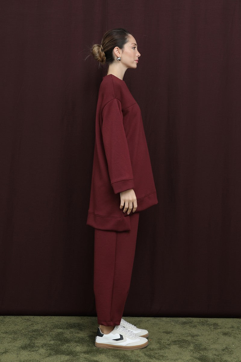 Yanları Çıtçıt Detaylı Yırtmaçlı Basic Takım