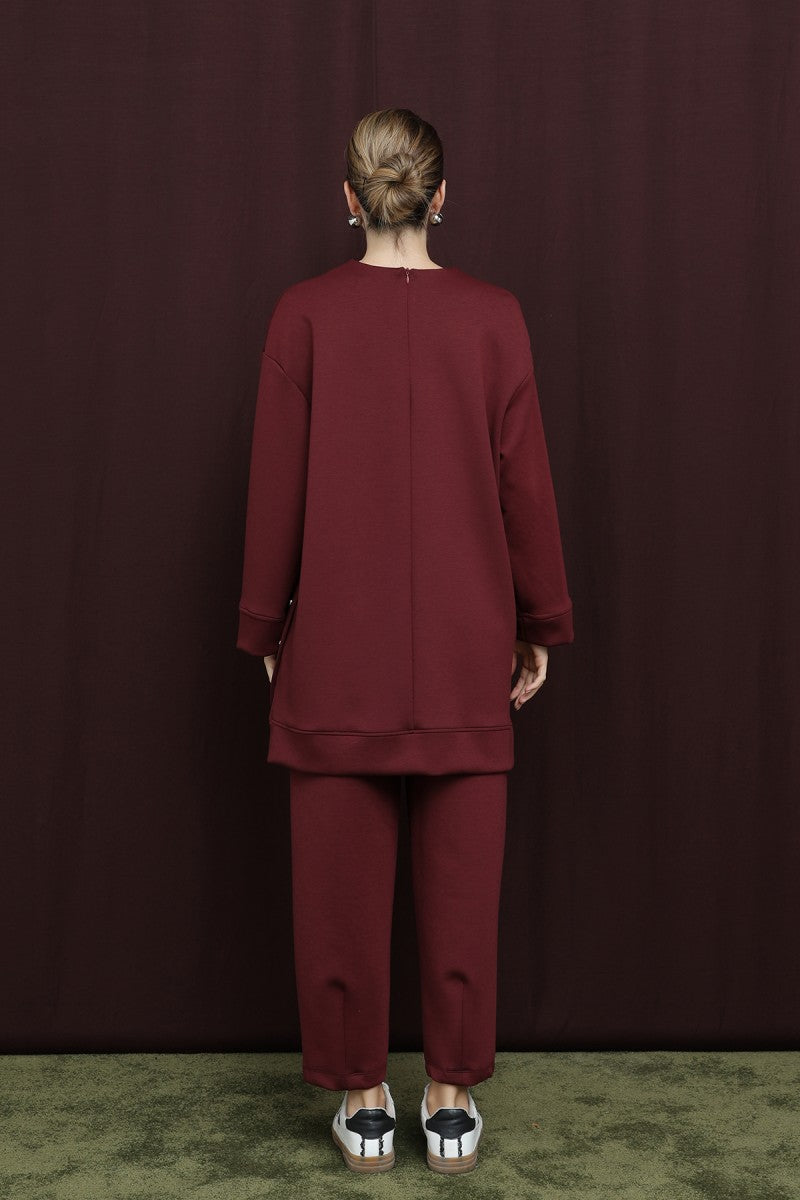 Yanları Çıtçıt Detaylı Yırtmaçlı Basic Takım