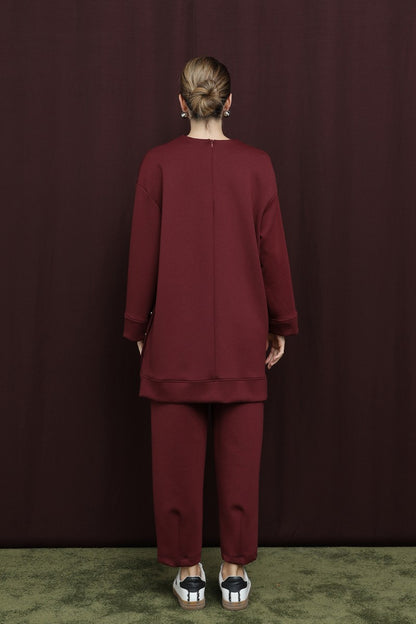 Yanları Çıtçıt Detaylı Yırtmaçlı Basic Takım