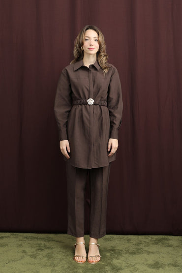 Gizli Patlı Beli Lastik Kemerli Takım