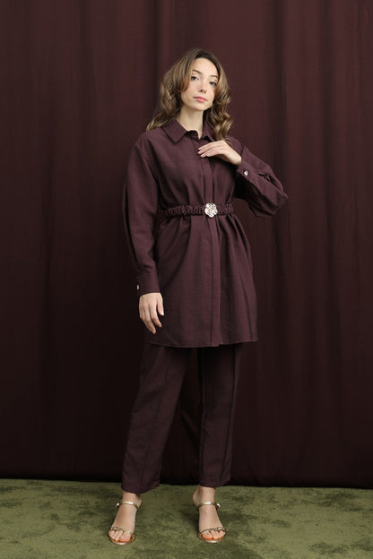 Gizli Patlı Beli Lastik Kemerli Takım