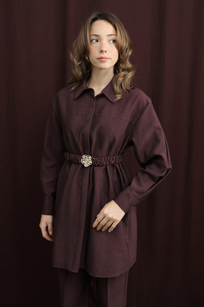 Gizli Patlı Beli Lastik Kemerli Takım