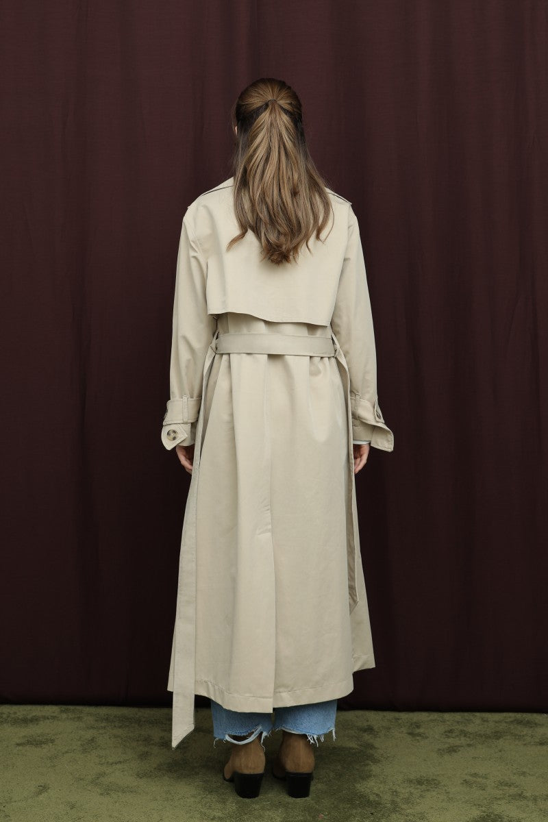 Düğme Detaylı Trenç