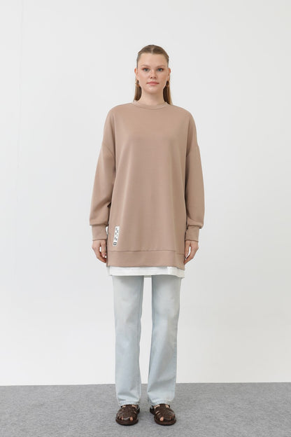 Ön Etiket Detaylı Tunik