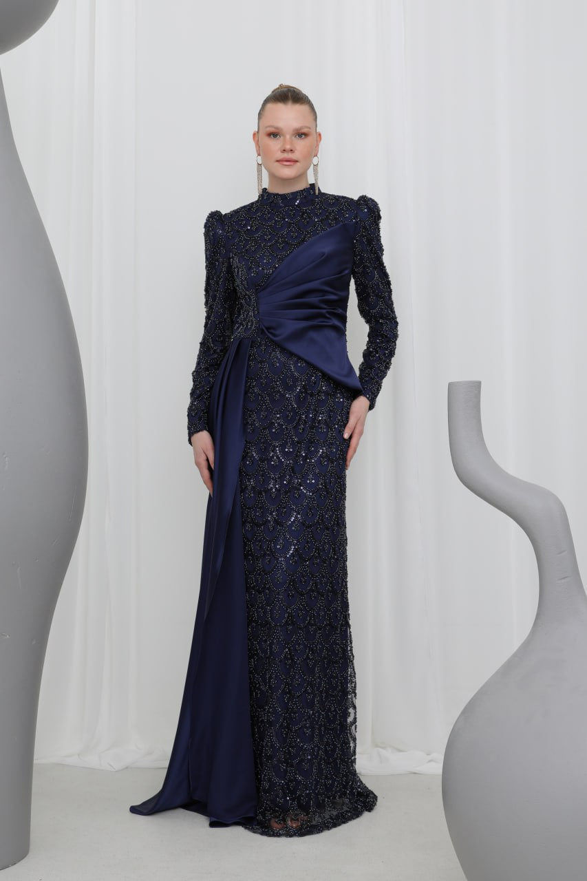 Özel Tasarım Taş İşlemeli Abiye