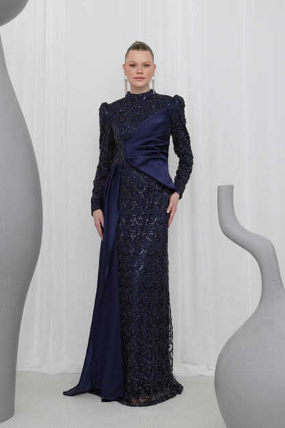 Özel Tasarım Taş İşlemeli Abiye