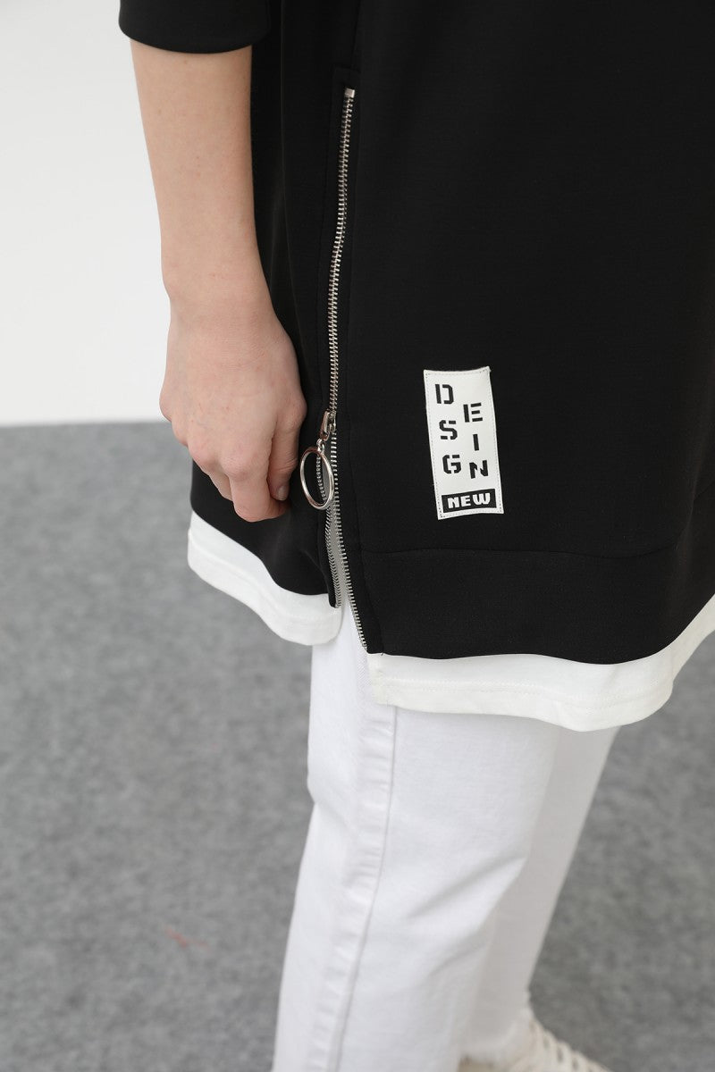 Ön Etiket Detaylı Tunik