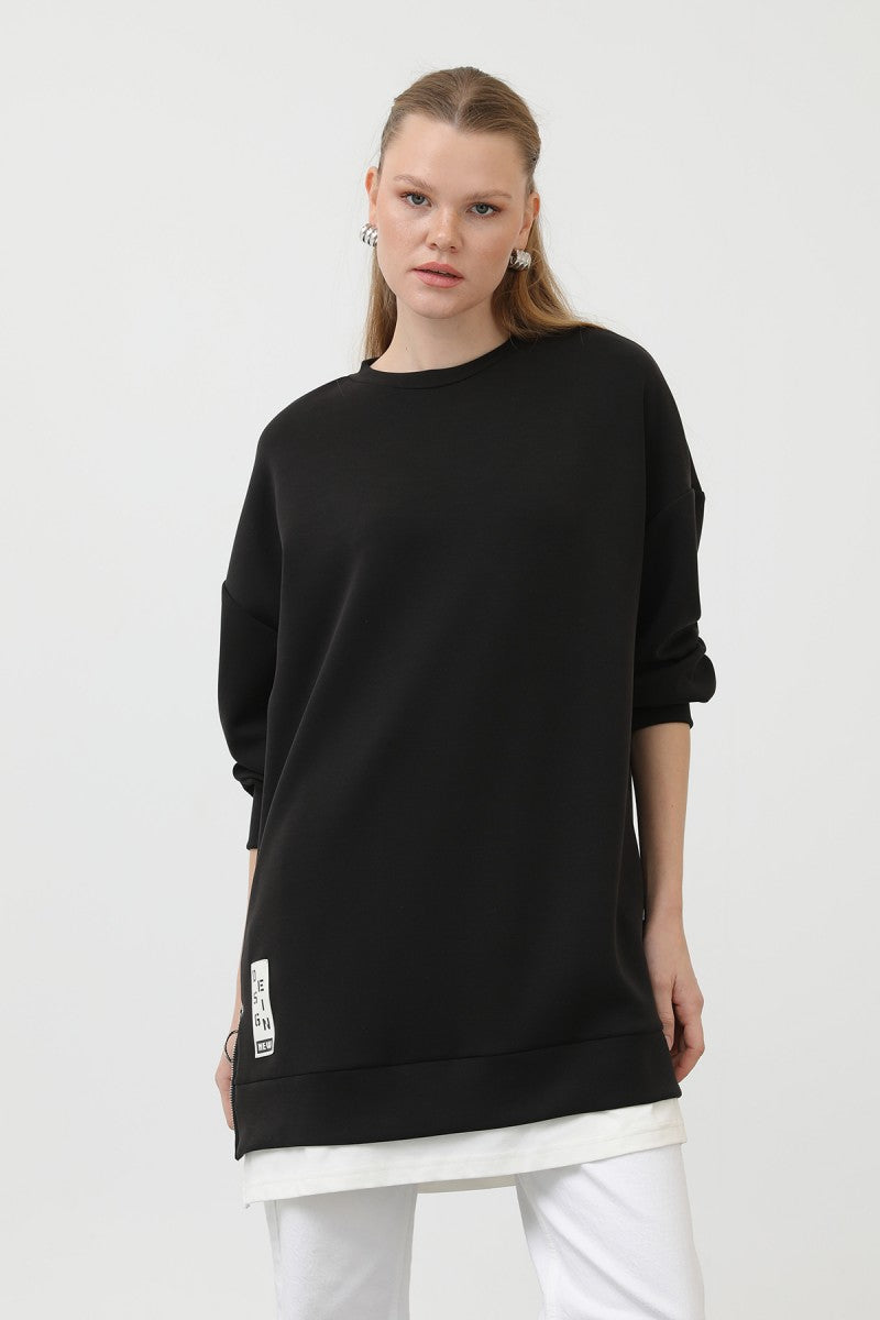 Ön Etiket Detaylı Tunik