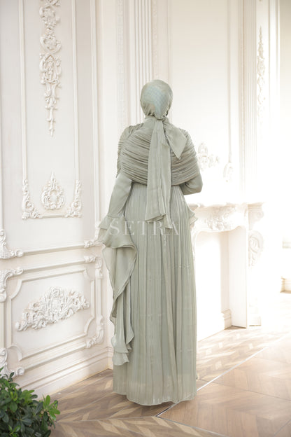 Aura Özel Tasarım Abiye Elbise – Nane Yeşili