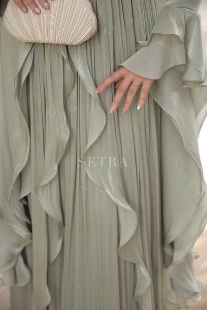 Aura Özel Tasarım Abiye Elbise – Nane Yeşili