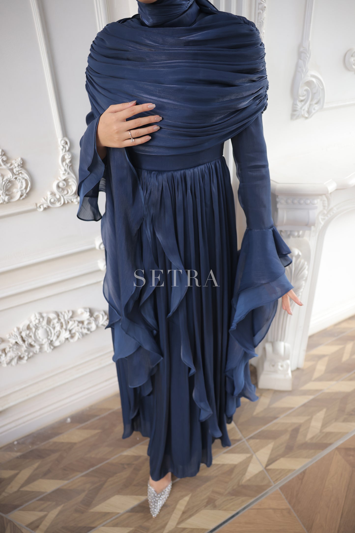 Aura Özel Tasarım Abiye Elbise – Lacivert