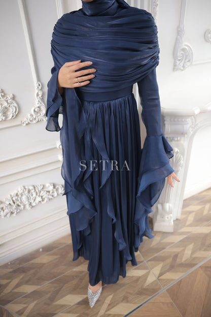 Aura Özel Tasarım Abiye Elbise – Lacivert