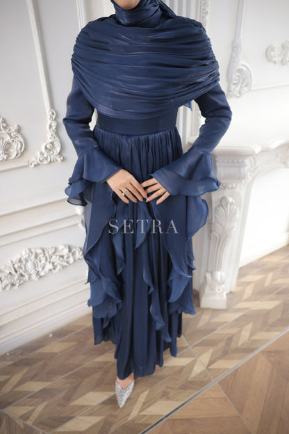 Aura Özel Tasarım Abiye Elbise – Lacivert