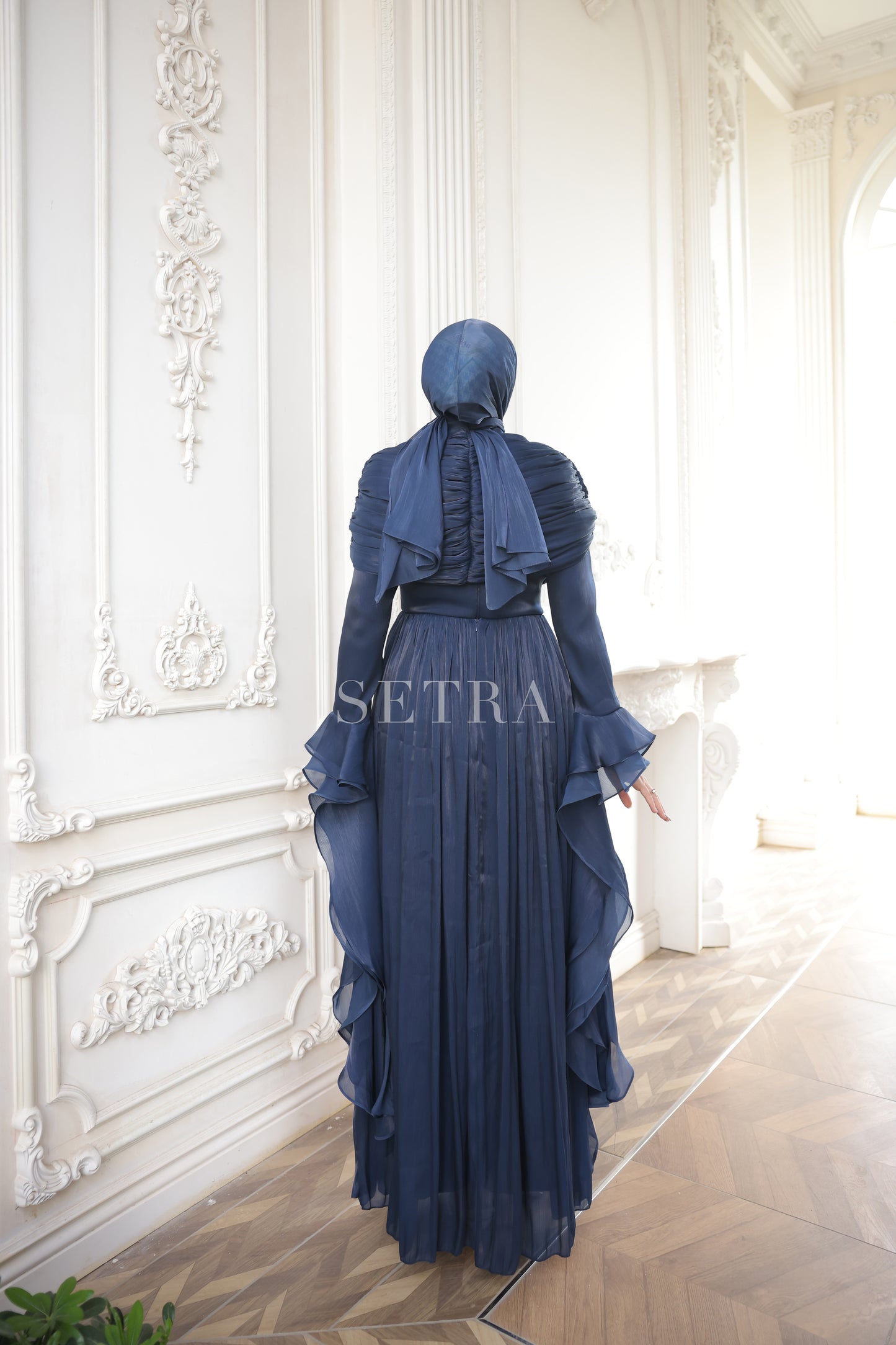 Aura Özel Tasarım Abiye Elbise – Lacivert