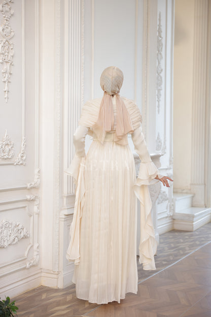 Aura Özel Tasarım Abiye Elbise – Açık Bej