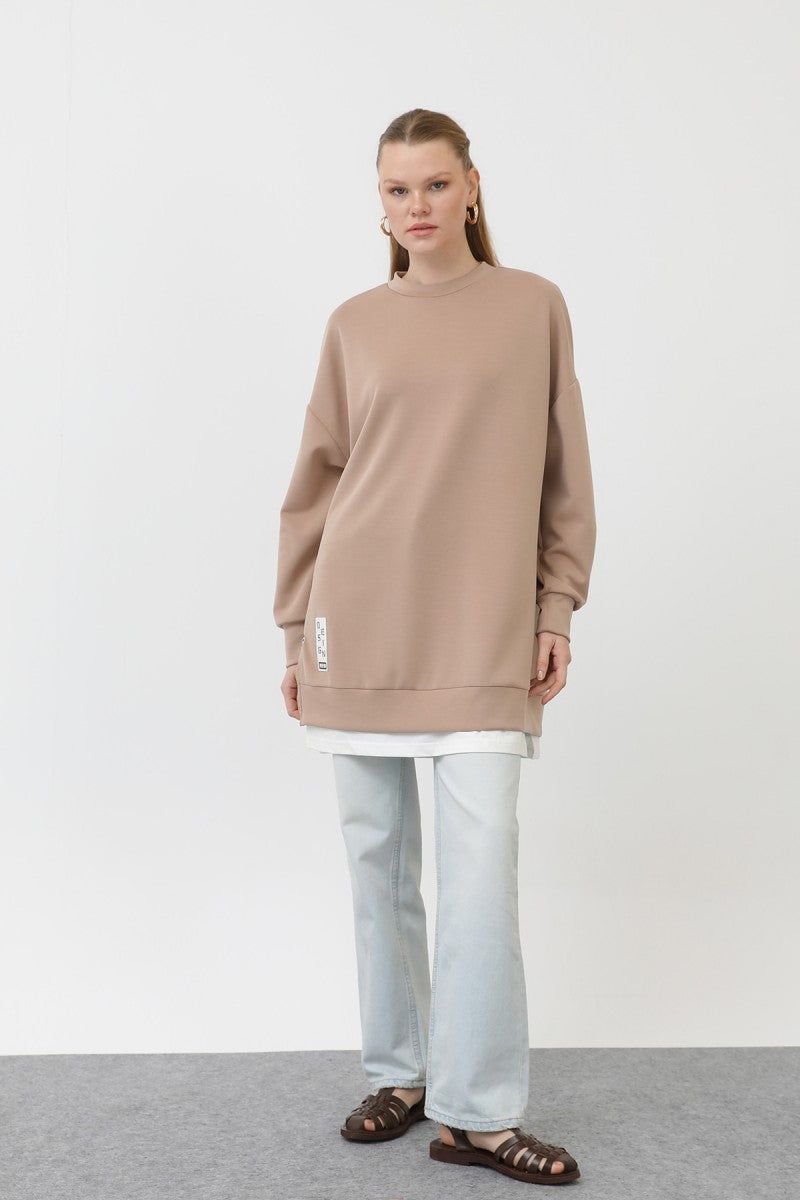 Ön Etiket Detaylı Tunik