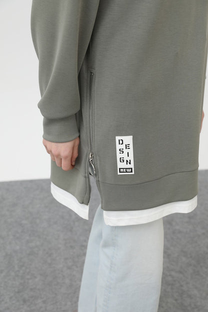 Ön Etiket Detaylı Tunik