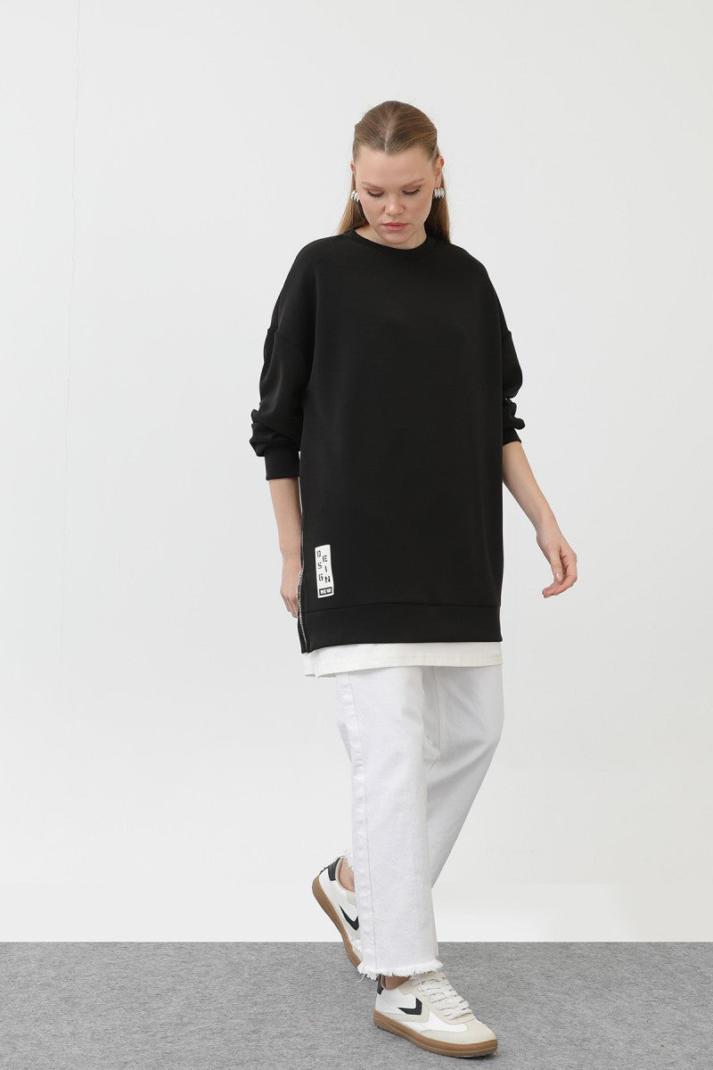 Ön Etiket Detaylı Tunik