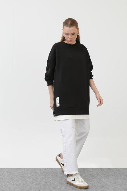 Ön Etiket Detaylı Tunik