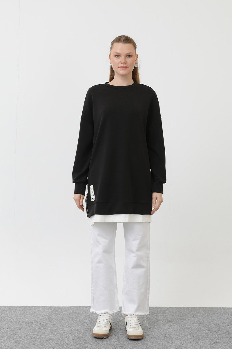 Ön Etiket Detaylı Tunik