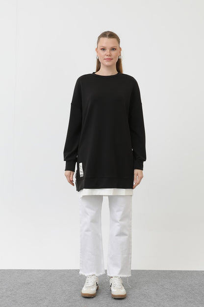 Ön Etiket Detaylı Tunik