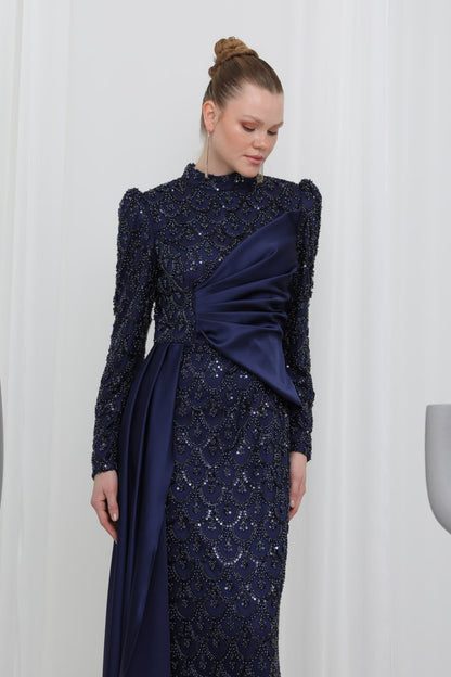 Özel Tasarım Taş İşlemeli Abiye