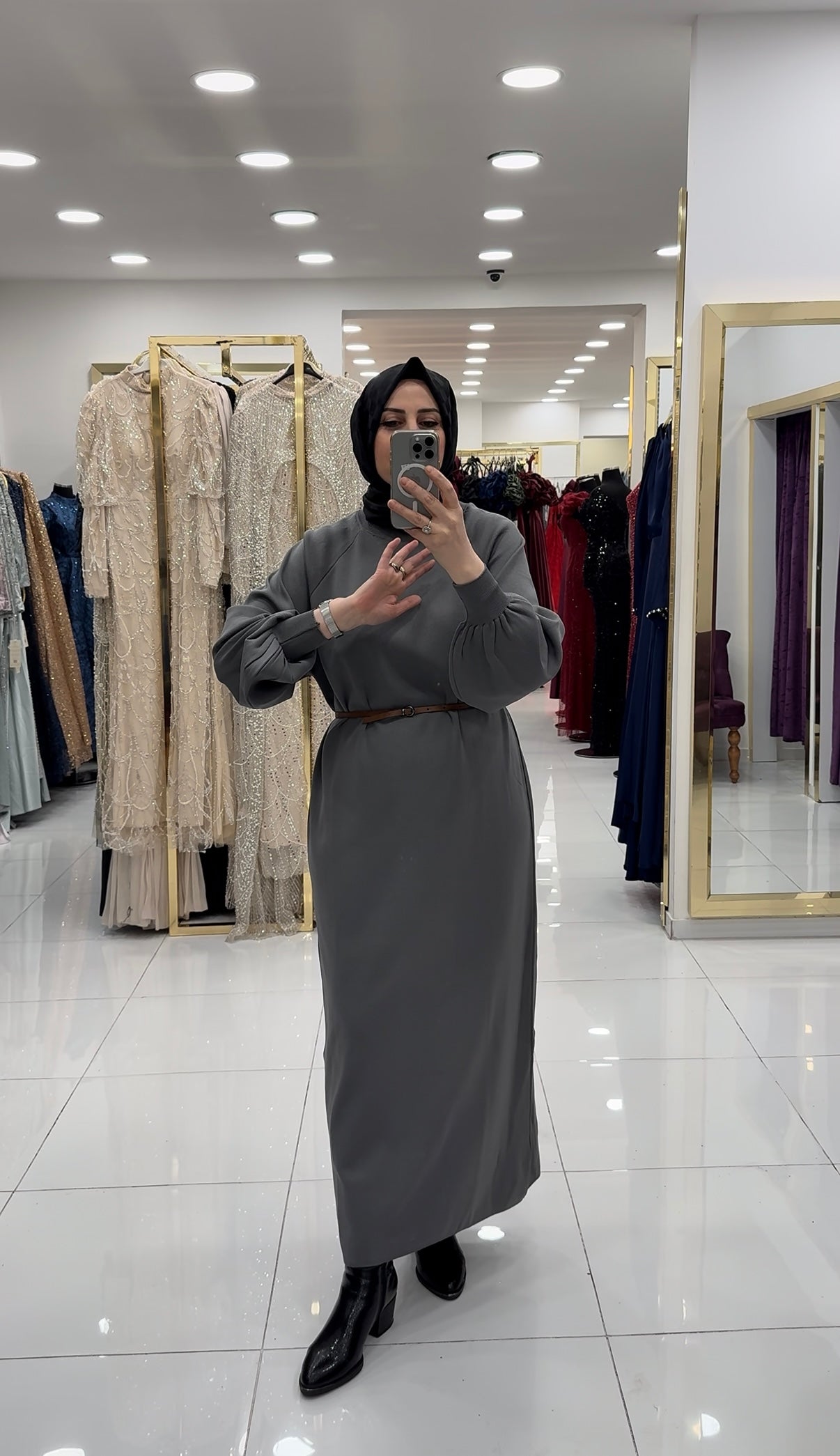 Yeni Sezon Soğuk İplik Merserize Elbise