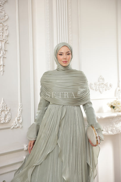 Aura Özel Tasarım Abiye Elbise – Nane Yeşili