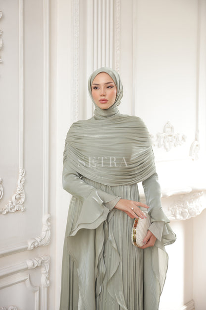 Aura Özel Tasarım Abiye Elbise – Nane Yeşili