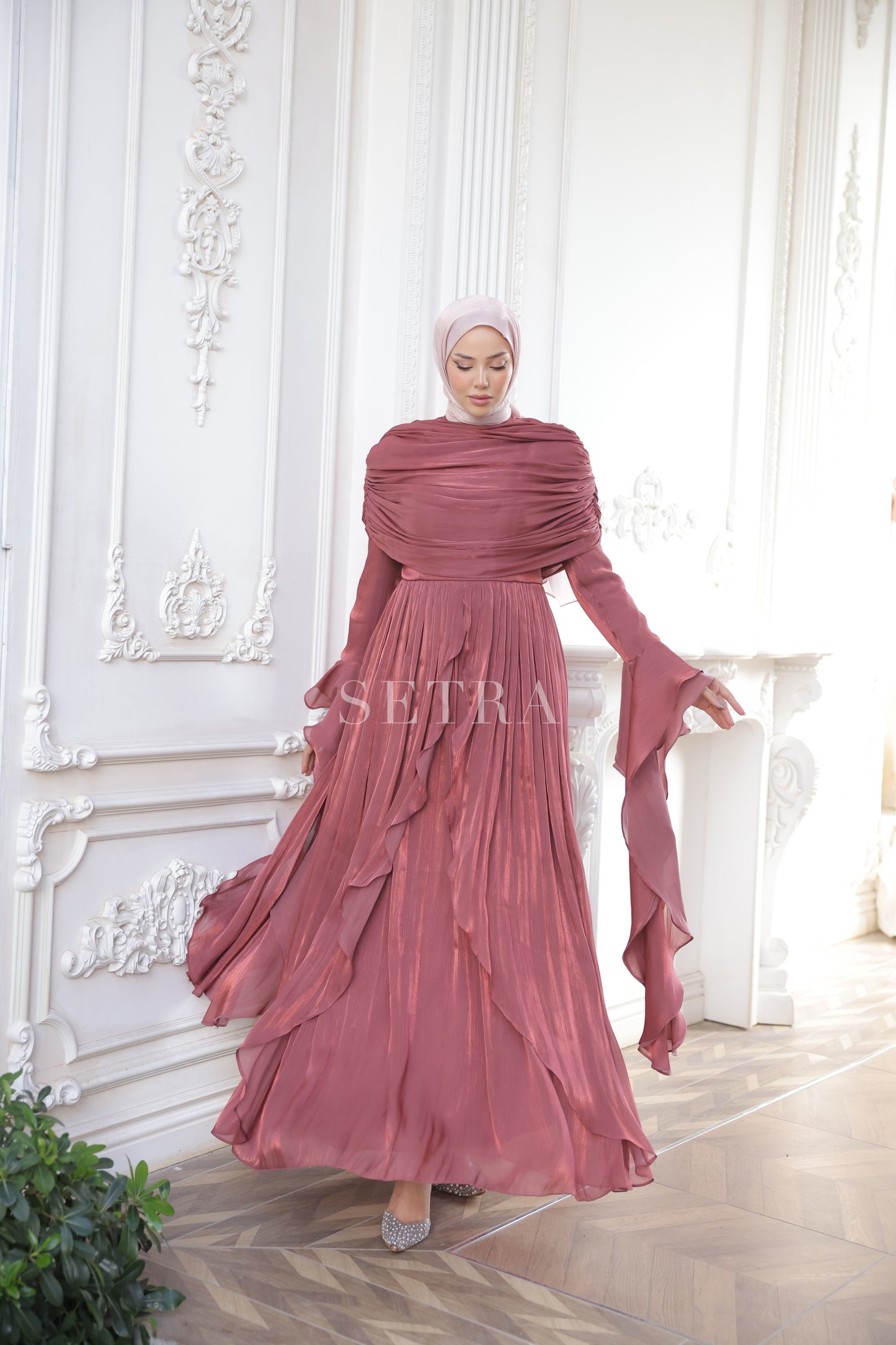 Aura Özel Tasarım Abiye Elbise – Gül