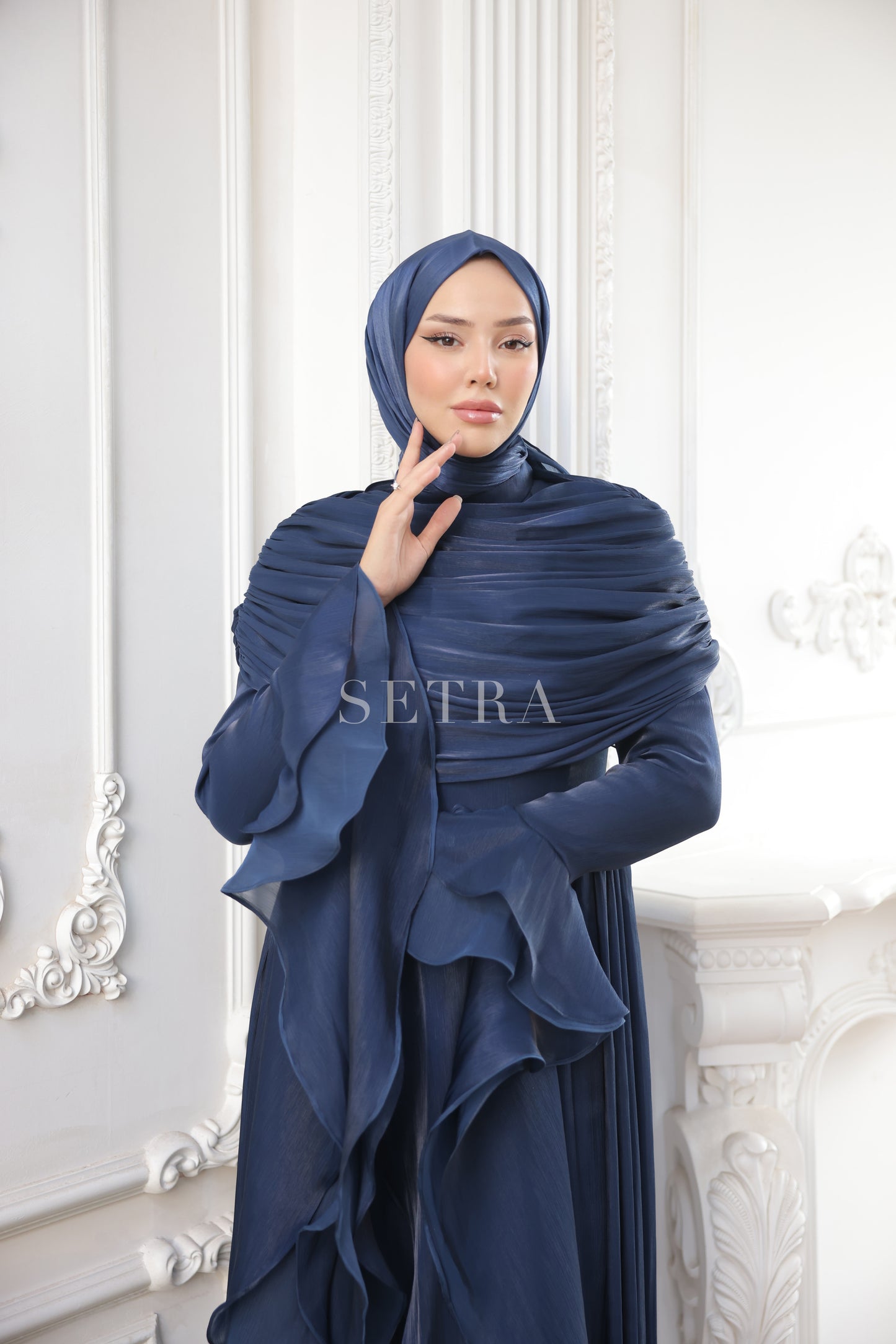 Aura Özel Tasarım Abiye Elbise – Lacivert