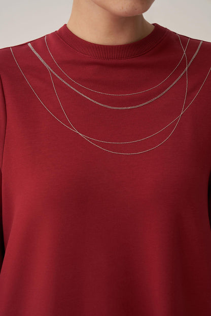 Pamuklu Zincir İşlemeli Tunik