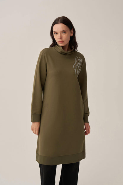 Taş İşlemeli Pamuklu Tunik