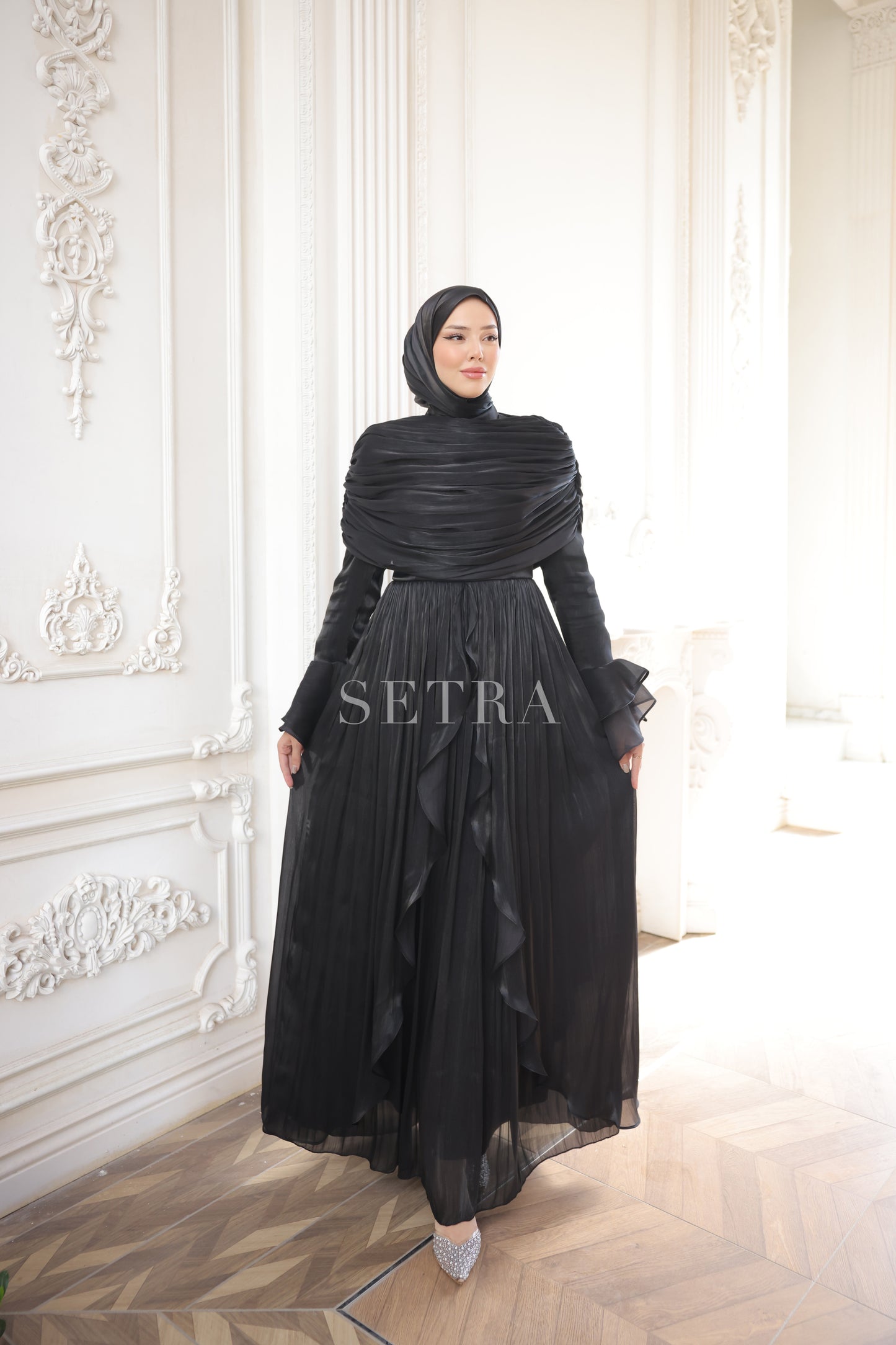 Aura Özel Tasarım Abiye Elbise – Siyah